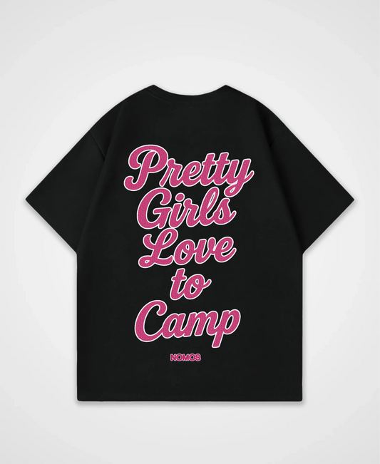 PRETTY GIRLS LOVE TO CAMP OVERSIZED SHIRT