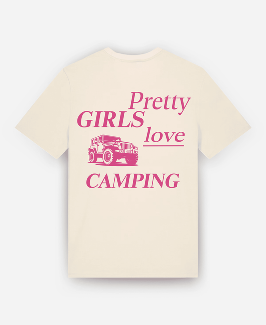 PRETTY GIRLS LOVE CAMPING ORGANIC REGULAR SHIRT